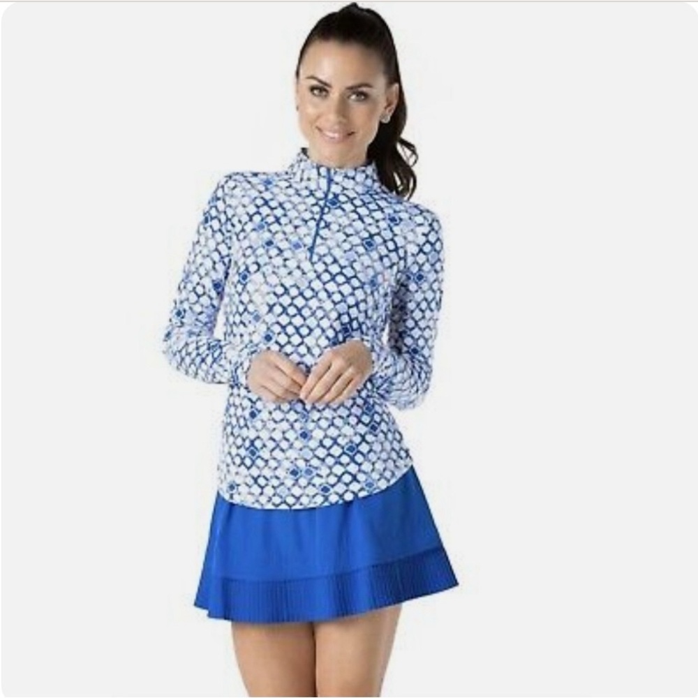 IBKUL Crystal Pleat Royal Blue Skort - Picture 13 of 13